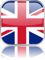 Man sieht im Bild die Flagge von Großbritannien auf einen Metallbutton plus Spiegel gestaltet. In Großbritannien gibt es 44 Bach Chöre, Bach Orchester oder Bach Vereine.