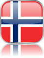 Man sieht im Bild die Flagge von Norwegen auf einen Metallbutton plus Spiegel gestaltet. In Norwegen gibt es einen Bach Chor.