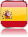 Man sieht im Bild die Flagge von Spanien auf einen Metallbutton plus Spiegel gestaltet. In Spanien gibt es einen Bach Verein.