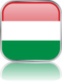 Man sieht im Bild die Flagge von Ungarn auf einen Metallbutton plus Spiegel gestaltet. In Ungarn gibt es einen Bach Verein.
