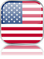 Man sieht im Bild die Flagge der USA auf einen Metallbutton plus Spiegel gestaltet. In den USA gibt es 37 Bach Chöre, Bach Orchester oder Bach Vereine.