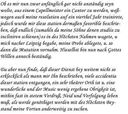 Der Brief Von Johann Sebastian Bach An Freund Georg Erdmann