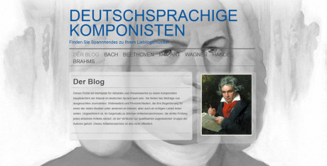 Der Komponist ist eine neue Homepage, die Neuigkeiten zu den verschiedensten klasssichen Komponisten zusammenfasst.